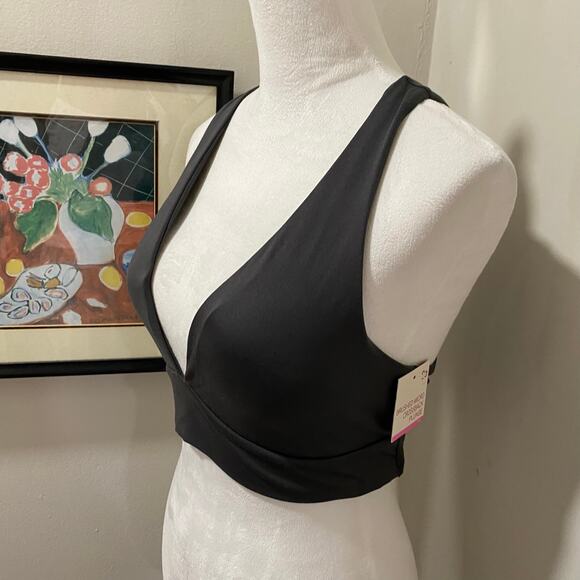 New With Tags  SO  Brushed Micro Crossback Plunge Plus Size XXL Charcoal Grey - Picture 2 of 9